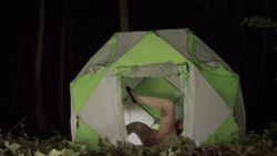 I get fucked hard in my tent at the campsite