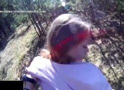 My secret forest romp with a petite brunette