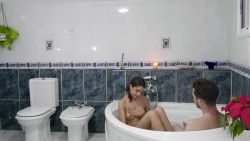 Candie Luciani gets taken standing doggy against the tub