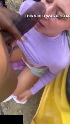 Brunette takes deepthroat and hardcore interracial pounding